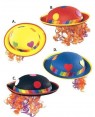 widmann 2509c cappello bombette clown in feltro con cap. 4c@
