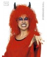widmann q6082 parrucca diavolo/a rossa con corna
