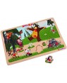 simba 109304083 masha puzzle 11 pz in legno cm.30x20