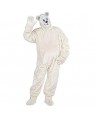 Costume Orso Polare In Peluche Con Guanti, Coprisc