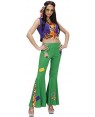 Costume Woodstock Hippie Girl L Top,Gilet,Pant,