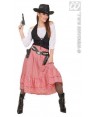 Costume Western Belle S Camicia-Corsetto-Gonna