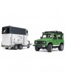 BRUDER LAND ROVER CON RIMORCHIO E CAVALLO