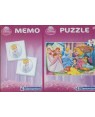 CLEMENTONI 07901 puzzle 60+memo pocket principesse cf1
