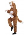 Costume Volpe In Peluche Adulto Con Cappuccio E M