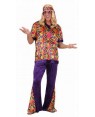 Costume Hippie Dude L In Vell.Camic,Pant,Fasc.Tes