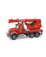 BRUDER 02826 mack granite crane truck c/luci e suoni
