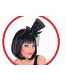 widmann 0066f mini cilindro nero glitter su cerchietto +fiocco