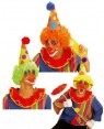 widmann 8432w cappello clown con parrucca riccia