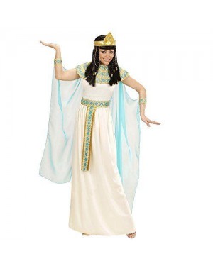 WIDMANN 49421 COSTUME CLEOPATRA BIANCO S VELO AZZURRO