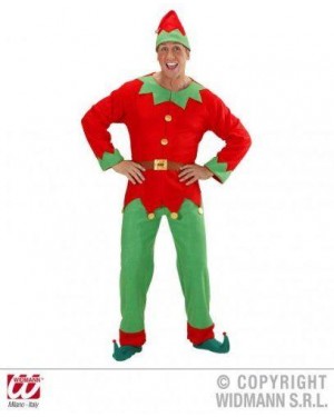 Costume Elfo S Uomo Aiutante Di Babbo Natale