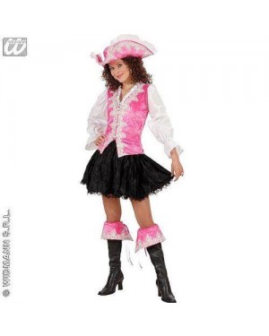 Costume Piratessa Regale Rosa S In Velluto