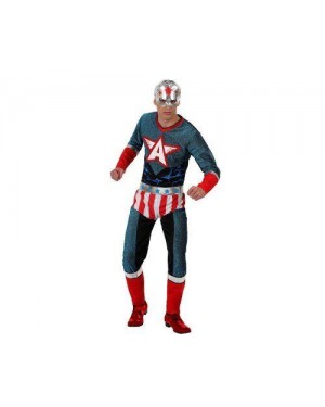 Costume Super Eroe Adulto Tg 2 M/L Capit America