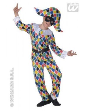 WIDMANN 55716 costume arlecchino 5/7 cm 128