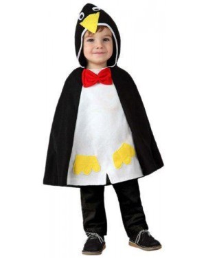 Costume Poncho Pinguino Bebe Tg Unica