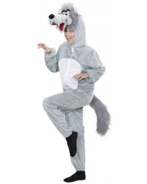 Costume Lupo Peluche M/L Cappuccio Maschera