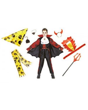 Costume Diavolo Vampiro Pirata 4/6 Tre In Uno
