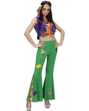 WIDMANN 73282 costume woodstock hippie girl m top,gilet,pant,