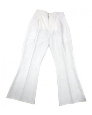 widmann 8098b pantaloni a zampa d elefante m bianchi in tessuto