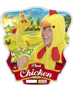 Costume Pollo Giallo Peluche Xl Cappuccio Maschera