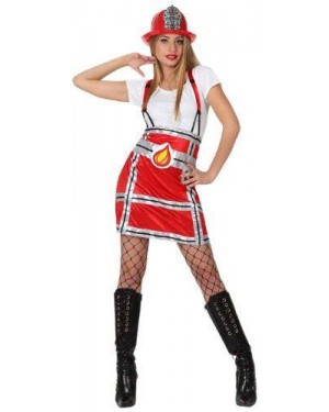 Costume Pompiere Donna, Adulto T. 3