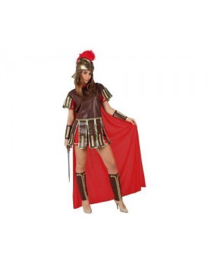 Costume Da Guerriera Romana Rosso Adulto M-L