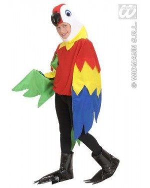 WIDMANN 42557 costume pappagallo 8/10 cm 140