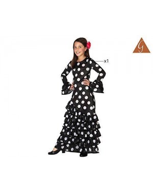 ATOSA 26544 costume flamenca nero spagnola t-3 7/9