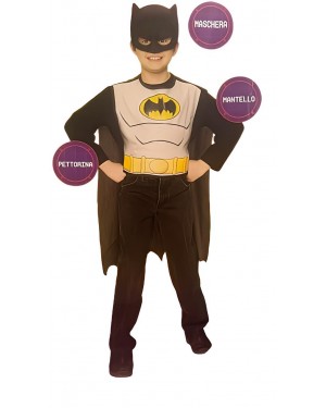 Costume Batman Mantello Pettorina Maschera