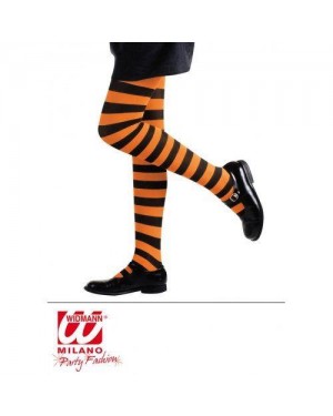 widmann 01215 collant rigati arancione/nero 70 den bambina 1-3 a