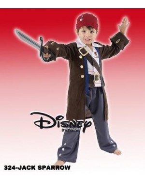 Costume Jack Sparrow 3/4 Pirata Disney