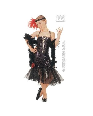 WIDMANN 3797C costume in paillettes 4/5 5/7 nero glamour