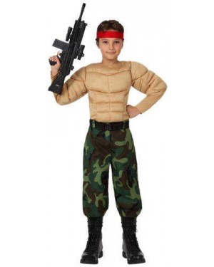 Costume Militare Muscoloso Bambino T. 3