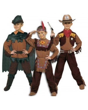 Costume Robin Indiano Cowboy 6/8 Tre In Uno