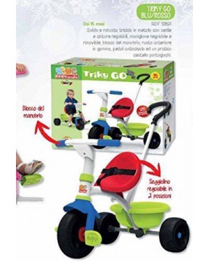 GIOCHERIA RDF51691 baby smile - triky go unisex triciclo con manico