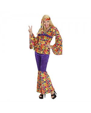WIDMANN 73291 costume hippie girl s in vell.camic,pant,fasc.tes