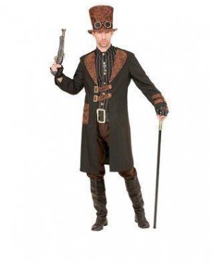 WIDMANN 96733 costume steampunk uomo l cappotto