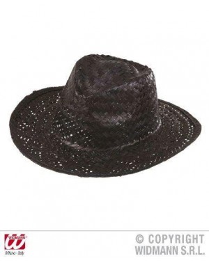 CAPPELLO COWBOY IN PAGLIA NERO