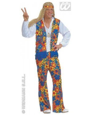Costume Hippie Uomo Tessuto M