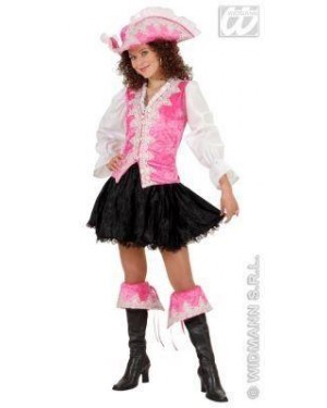 Costume Piratessa Regale Rosa M In Velluto
