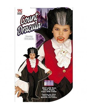 Costume Conte Dracula Con Camicia Con Gilet, Jabot