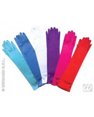 widmann 3428e guanti elasticizzati raso lunghi colori ass cm43