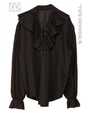 widmann 4189j camicia nera pirata xl o rinascimento uomo