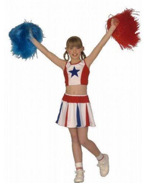 Costume Cheer Leader 128 Cm Top, Gonna