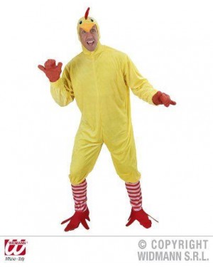WIDMANN 89733 costume pollo l costume, calze con zampe, maschera