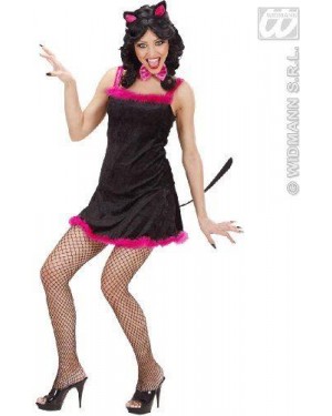 Costume Kitty Kat L Vestito Con Coda,Farfall