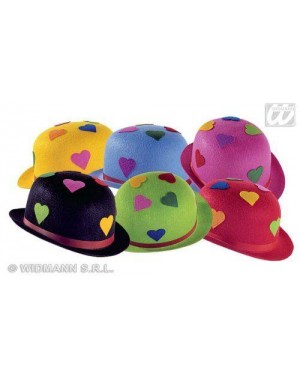 widmann 1671f cappello bombetta cuori feltro