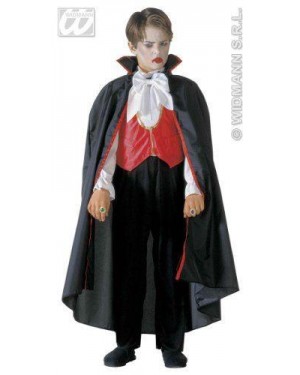 Costume Vampiro 8/10 Cm 140 Camicia C/Gilet