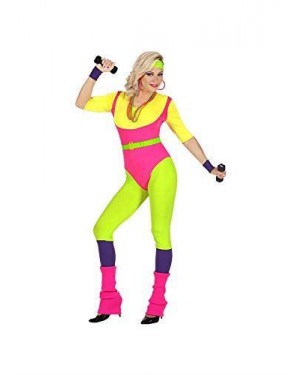 WIDMANN 48419 COSTUME ISTRUTTRICE AEROBICA ANNI 80 XS