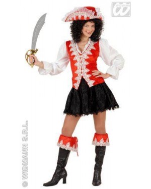 Costume Piratessa Regale Rossa L
